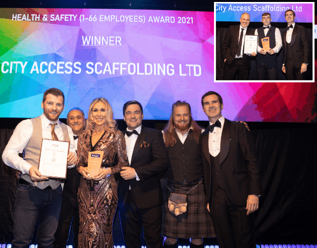 Edinburgh based City Access Scaffolding is celebrating its double success at a major industry awards event in Wales.