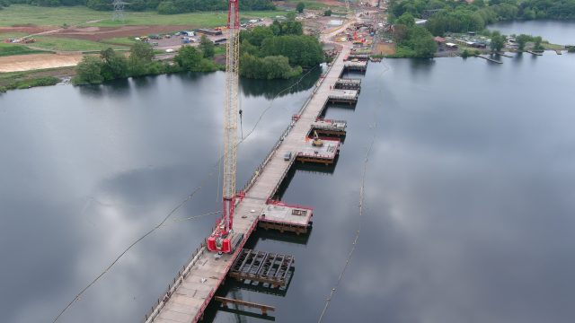 Scaffolding contractor, Millcroft, has begun scaffolding works to support the construction of the piers for the Colne Valley Viaduct