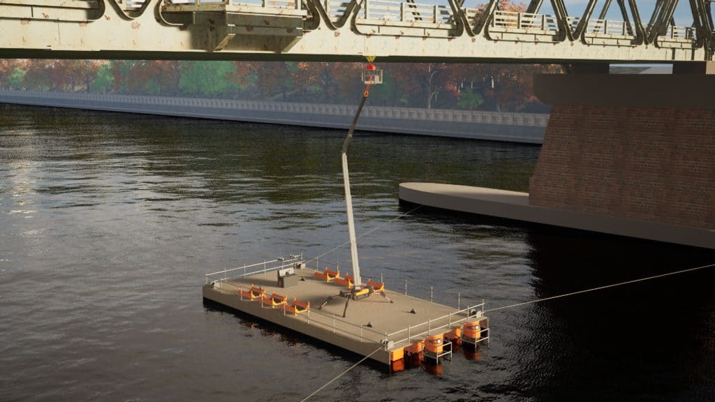 ScaffFloat and Richter have partnered to offer a new and innovative access option for bridges, piers and other structures over water.