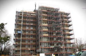 SDS has made extensive use of the world-renowned Layher Allround system while carrying out a high-rise refurbishment project to Havant Towers, located in Havant, Hampshire. 