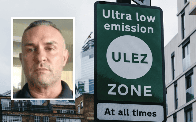 A scaffolder has won a tribunal after he raised questions about the legality of signs for London's Low Emission Zone (Lez).