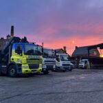 Anton Scaffolding New Yard Sunset