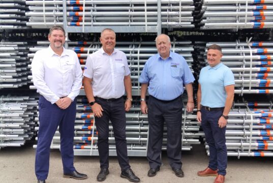 Scafom-rux UK has officially announced a new partnership with St Helens Plant, a leading scaffolding supplier and repair specialist in the UK.