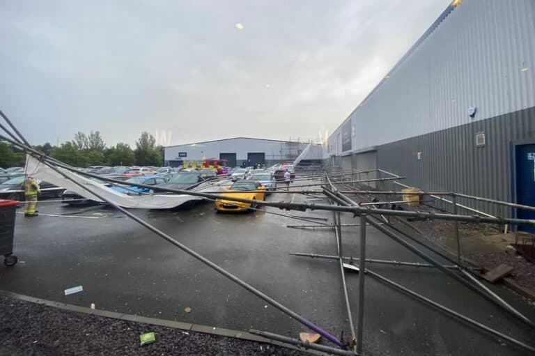 Scaffolding Collapse in Cardiff Causes Major Damage at Industrial Estate