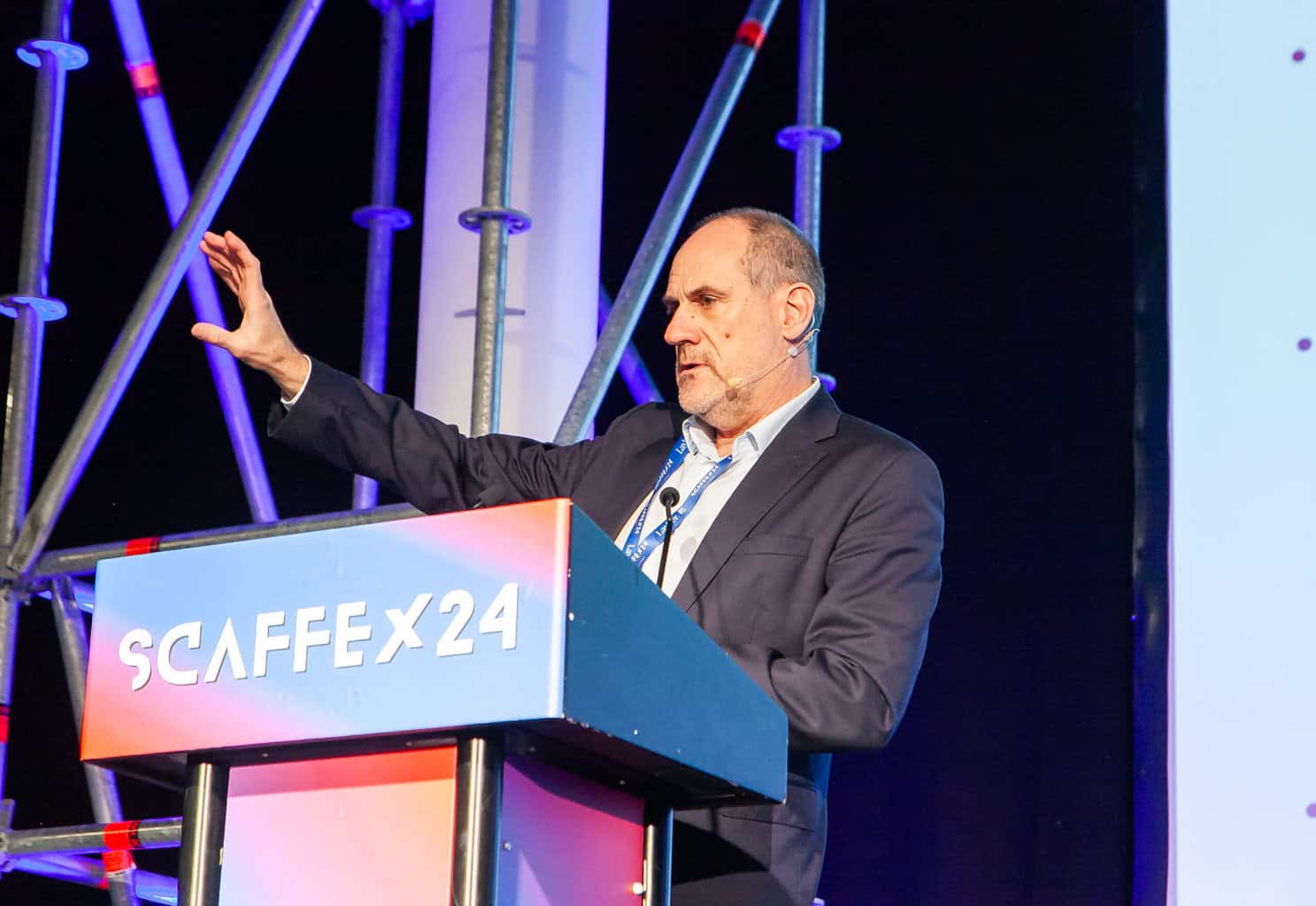 Tim Balcon was one of the keynote speakers at last November's ScaffEx24 conference in Belfast 