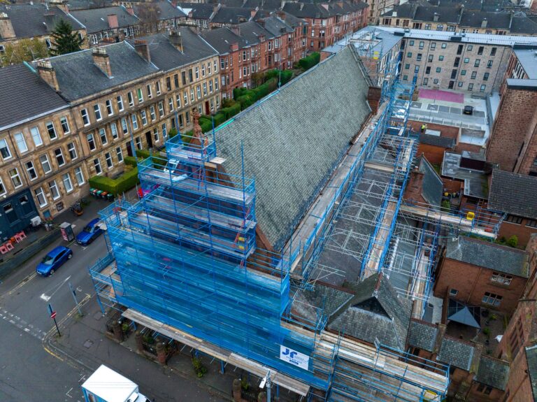 Scaffold firm supports historic Glasgow church restoration