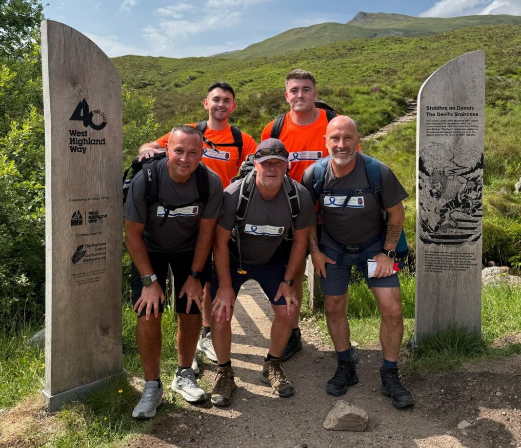 A team from Scottish scaffolding business JR Scaffold has raised more than £36,000 for a cancer charity after completing the West Highland Way.