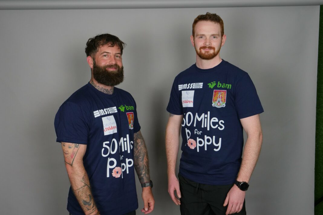 Two scaffolders from Northamptonshire are preparing to run an ultra-marathon to raise money for a disabled children’s charity in support of their colleague’s daughter.