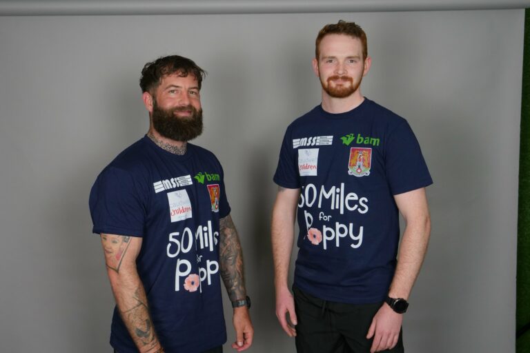Scaffolders take on 50-mile run to help colleague’s baby daughter