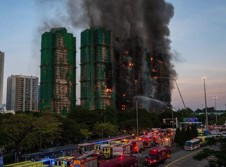 Scaffolding under scrutiny after Hong Kong tower blaze kills 128