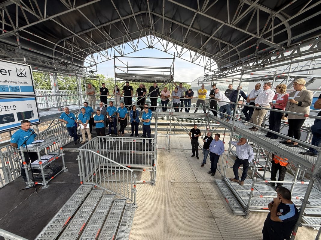 Layher UK's Eggborough open morning attracted a strong turnout as contractors gathered for Flex Beam demonstrations, technical discussions and networking.